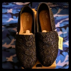 Toms woman black glitter